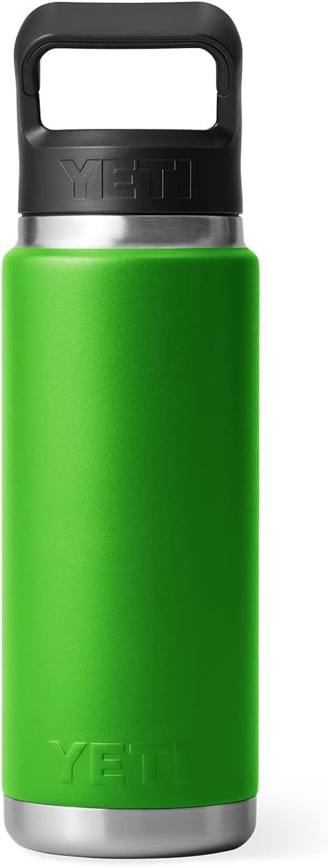 imageYETI Rambler 26 oz Bottle Vacuum Insulated Stainless Steel with Straw Cap Black StoneCanopy Green