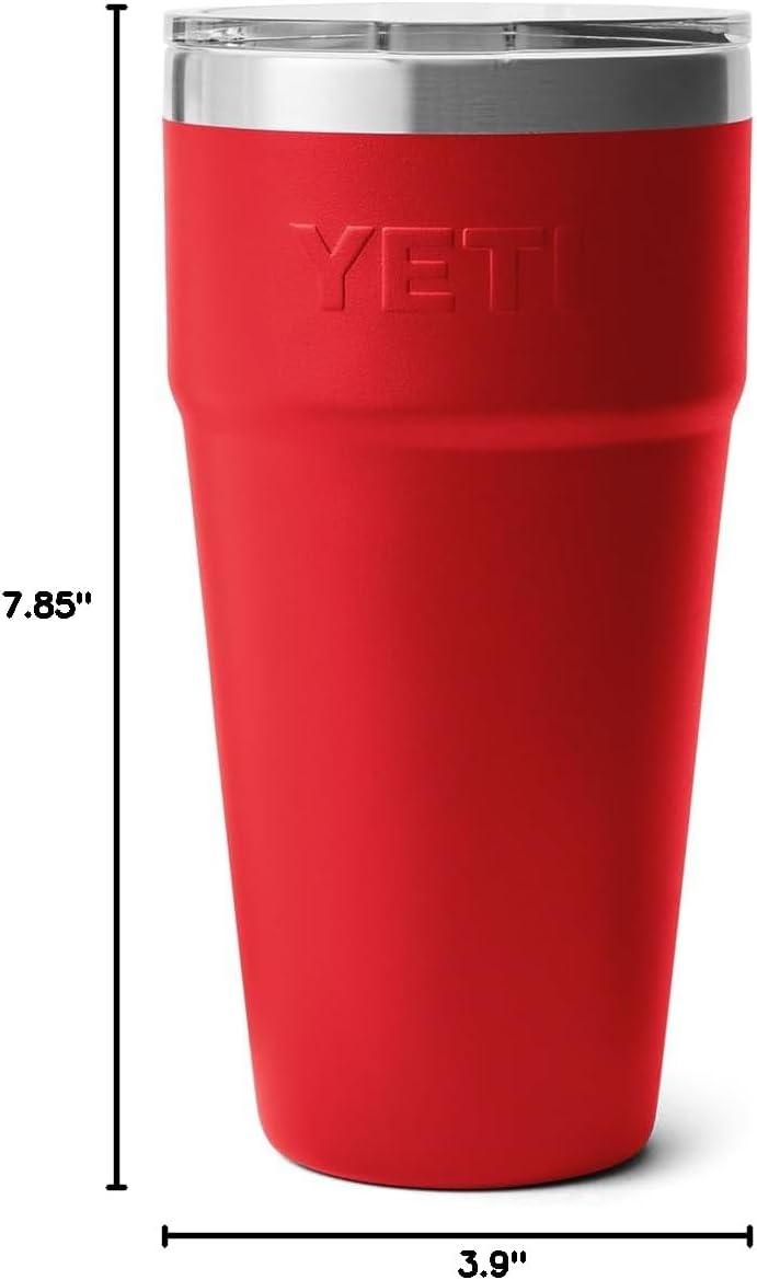 imageYETI Rambler 30 oz Stackable Tumbler Stainless Steel Vacuum Insulated with MagSlider LidRescue Red