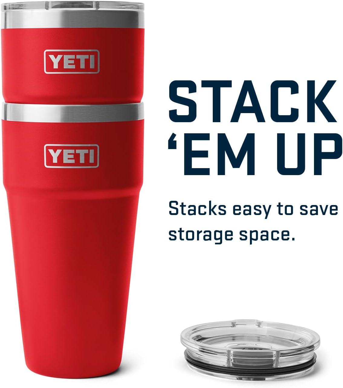 imageYETI Rambler 30 oz Stackable Tumbler Stainless Steel Vacuum Insulated with MagSlider LidRescue Red