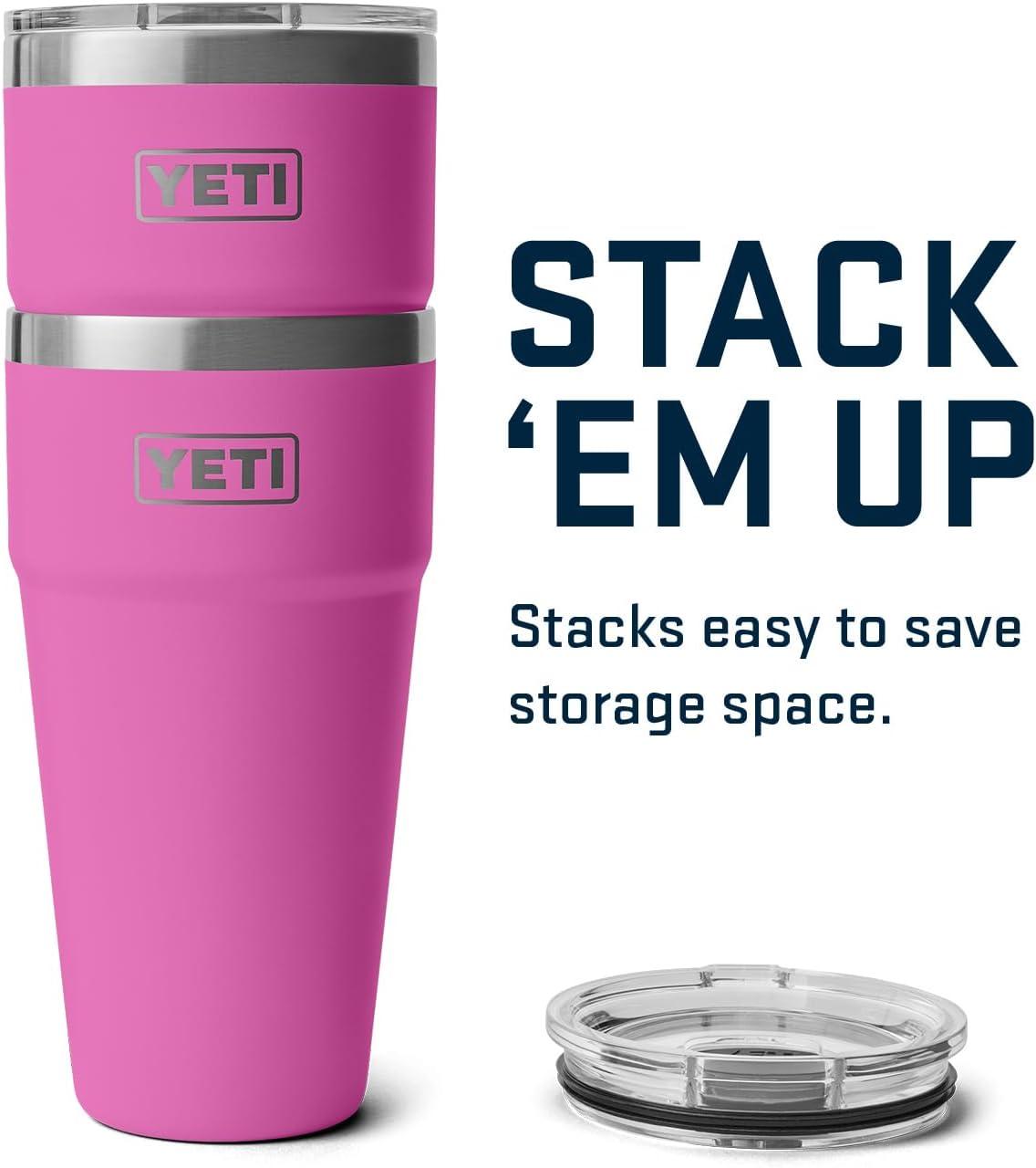 imageYETI Rambler 30 oz Stackable Tumbler Stainless Steel Vacuum Insulated with MagSlider LidWildflower Fuchsia