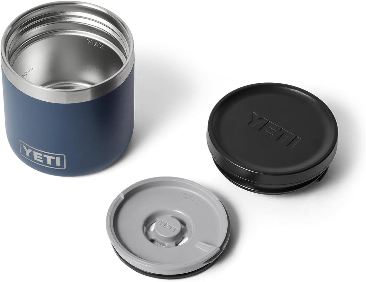 imageYETI Rambler 8 oz Food Jar Vacuum Insulated Stainless Steel With Airtight Lid Black Forest GreenNavy