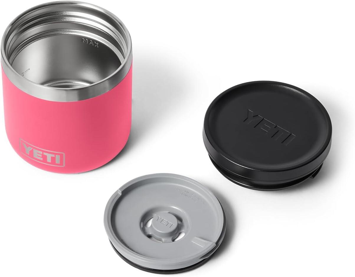 imageYETI Rambler 8 oz Food Jar Vacuum Insulated Stainless Steel With Airtight Lid Black Forest GreenTropical Pink
