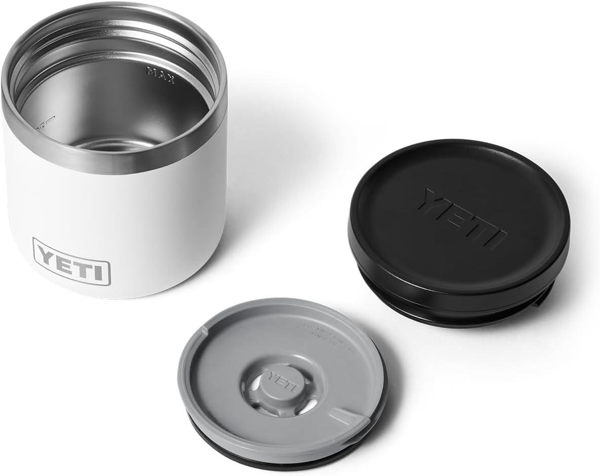 imageYETI Rambler 8 oz Food Jar Vacuum Insulated Stainless Steel With Airtight Lid Black Forest GreenWhite
