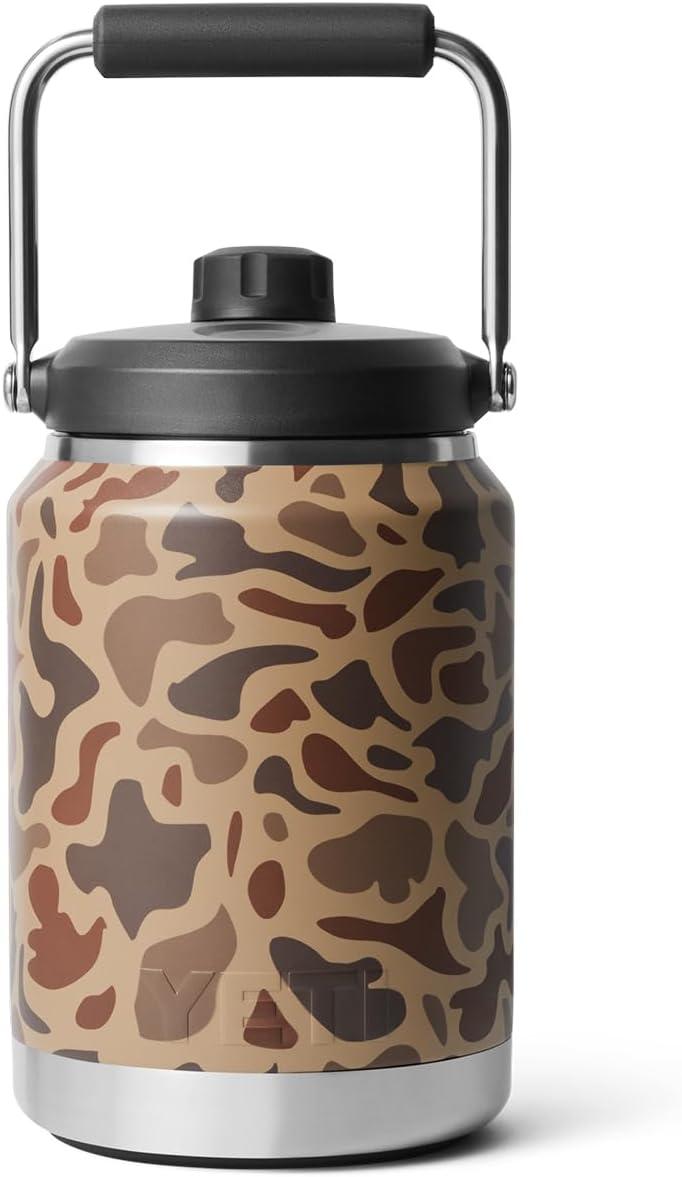 imageYETI Rambler Half Gallon Jug 20 Vacuum Insulated Leakproof Stainless Steel with MagCap Wetlands CamoWetlands Camo