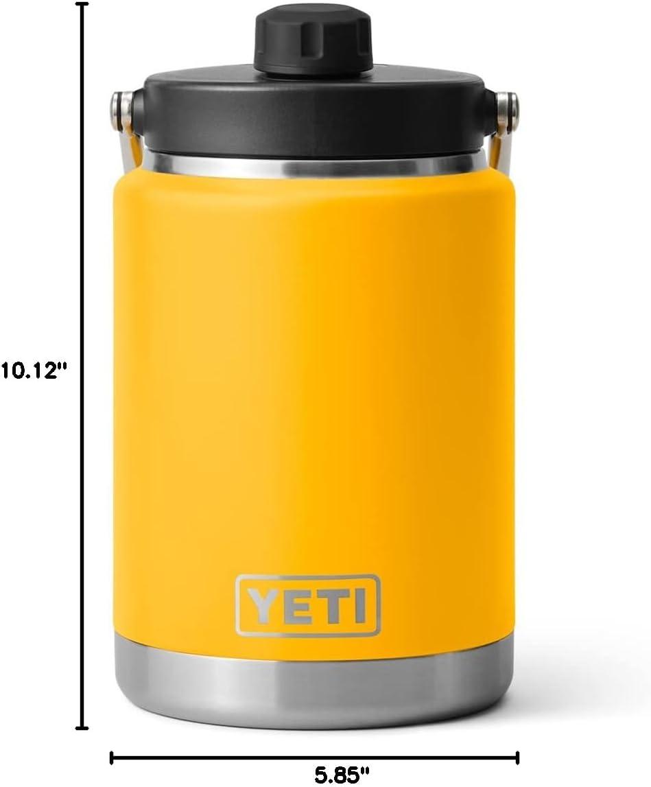 imageYETI Rambler Half Gallon Jug Vacuum Insulated Leakproof Stainless Steel with MagCapAlpine Yellow