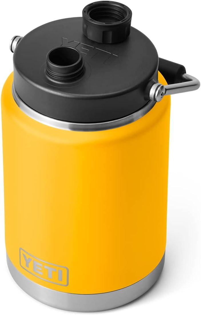 imageYETI Rambler Half Gallon Jug Vacuum Insulated Leakproof Stainless Steel with MagCapAlpine Yellow