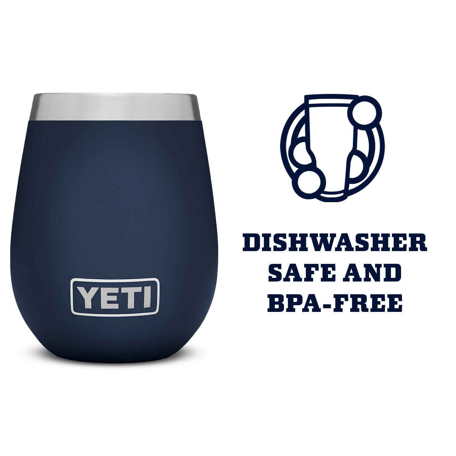 imageYETI Rambler Wine Chiller 2 Rambler 10 oz Wine Tumbler Vacuum Insulated Stainless Steel with MagSlider Lid Navy