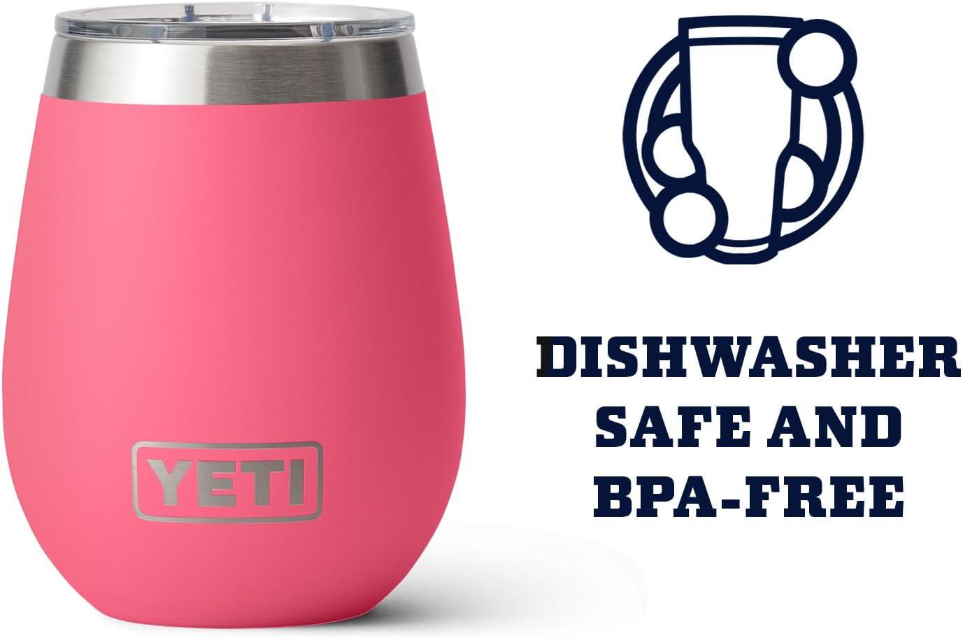 imageYETI Rambler Wine Chiller 2 Rambler 10 oz Wine Tumbler Vacuum Insulated Stainless Steel with MagSlider Lid Tropical Pink