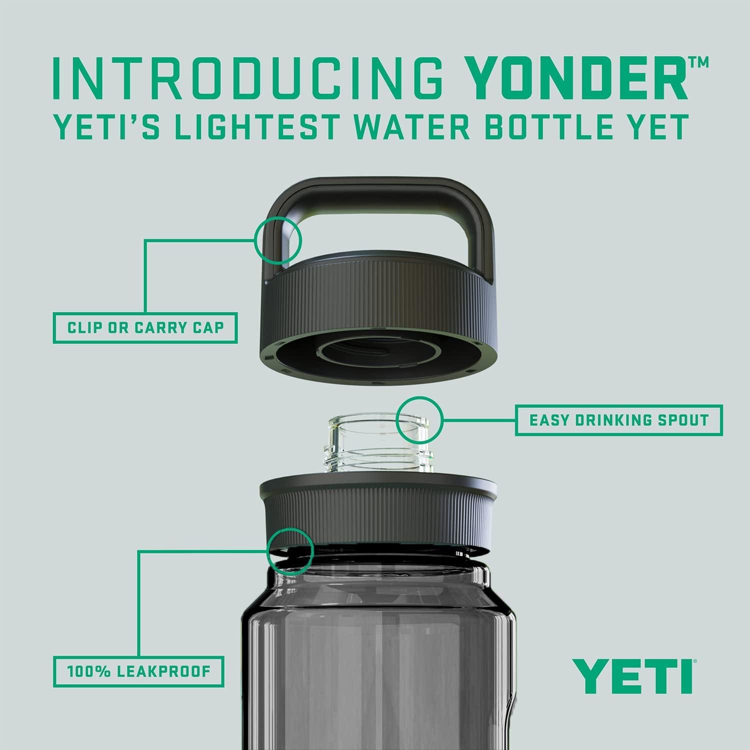 imageYETI Yonder Water Bottle with Yonder Chug Cap Lightweight Leakproof and BPAFreeCharcoal