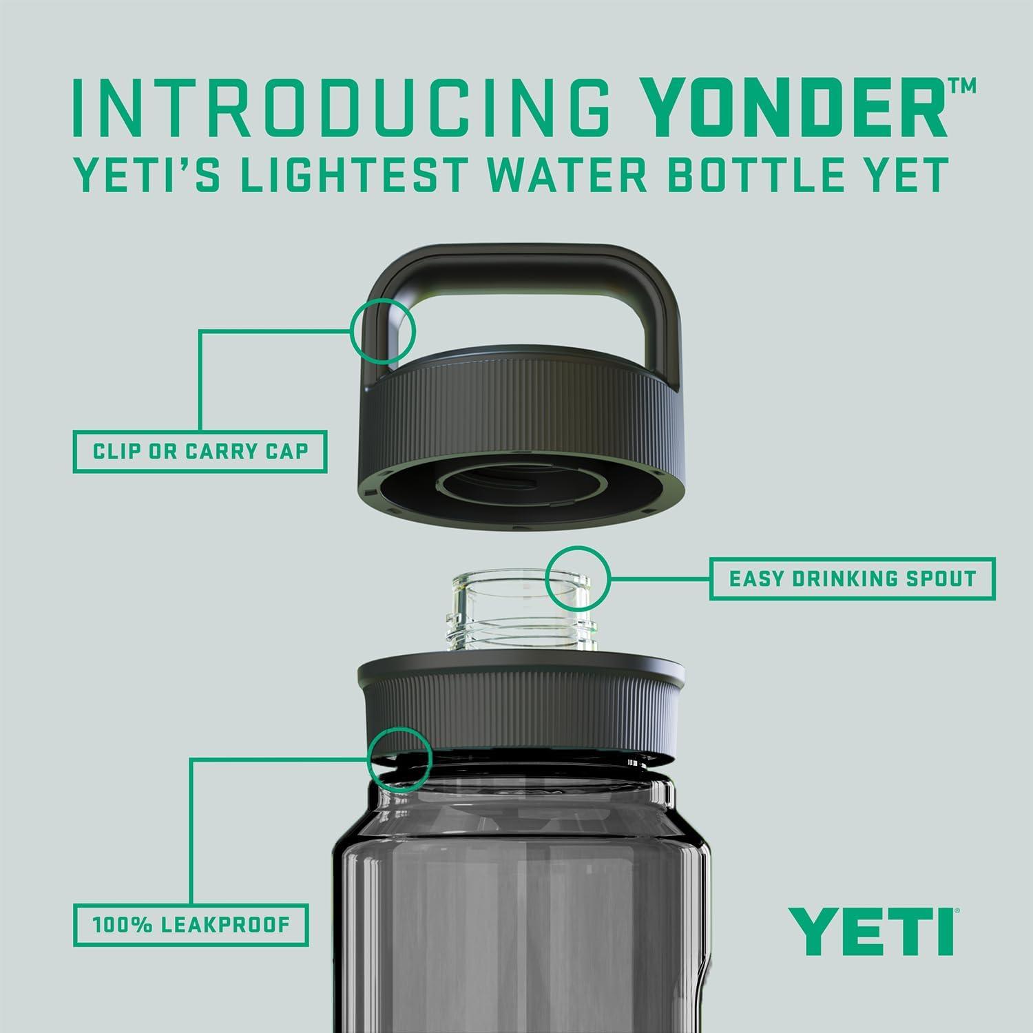 imageYETI Yonder Water Bottle with Yonder Chug Cap Lightweight Leakproof and BPAFreeCharcoal