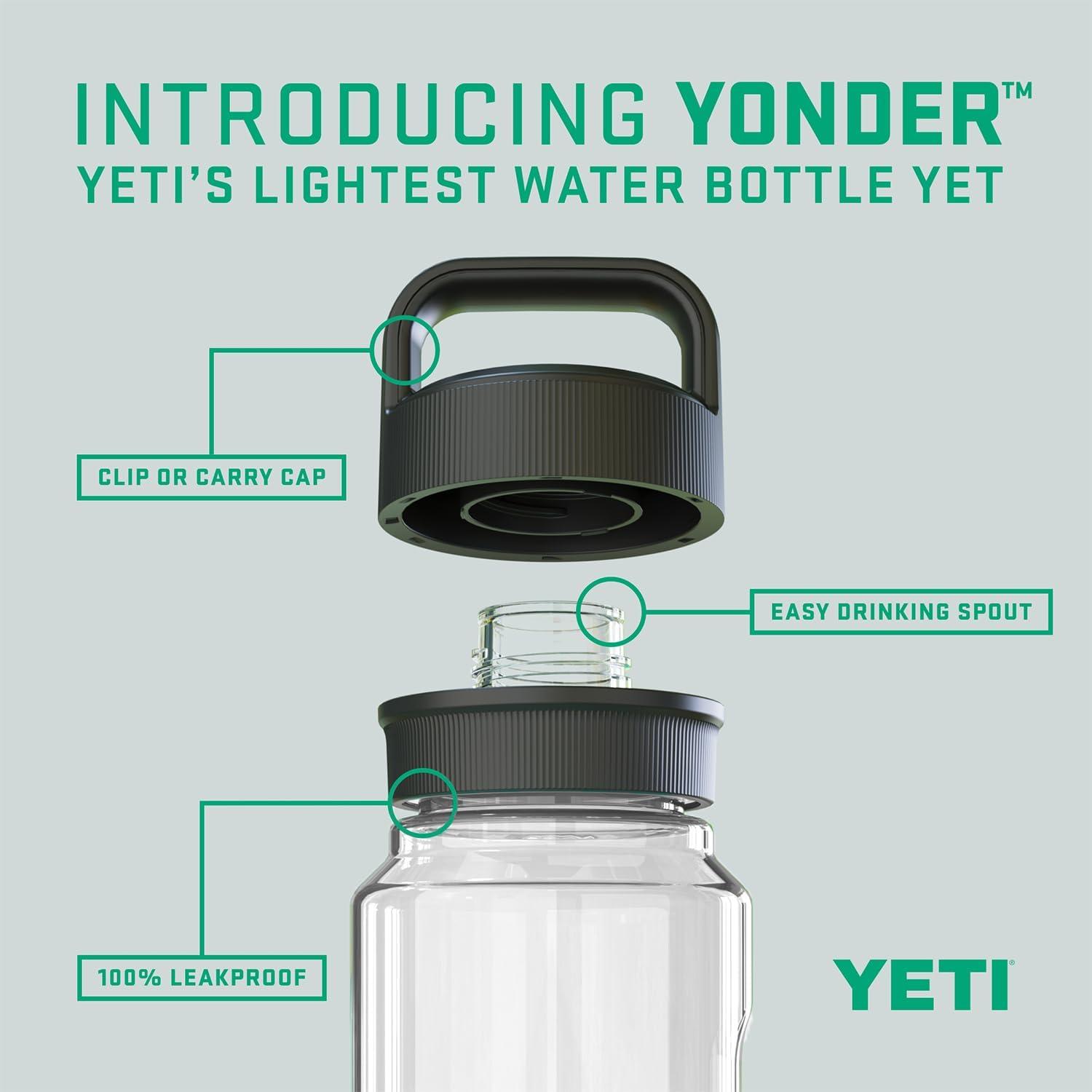 imageYETI Yonder Water Bottle with Yonder Chug Cap Lightweight Leakproof and BPAFreeClear
