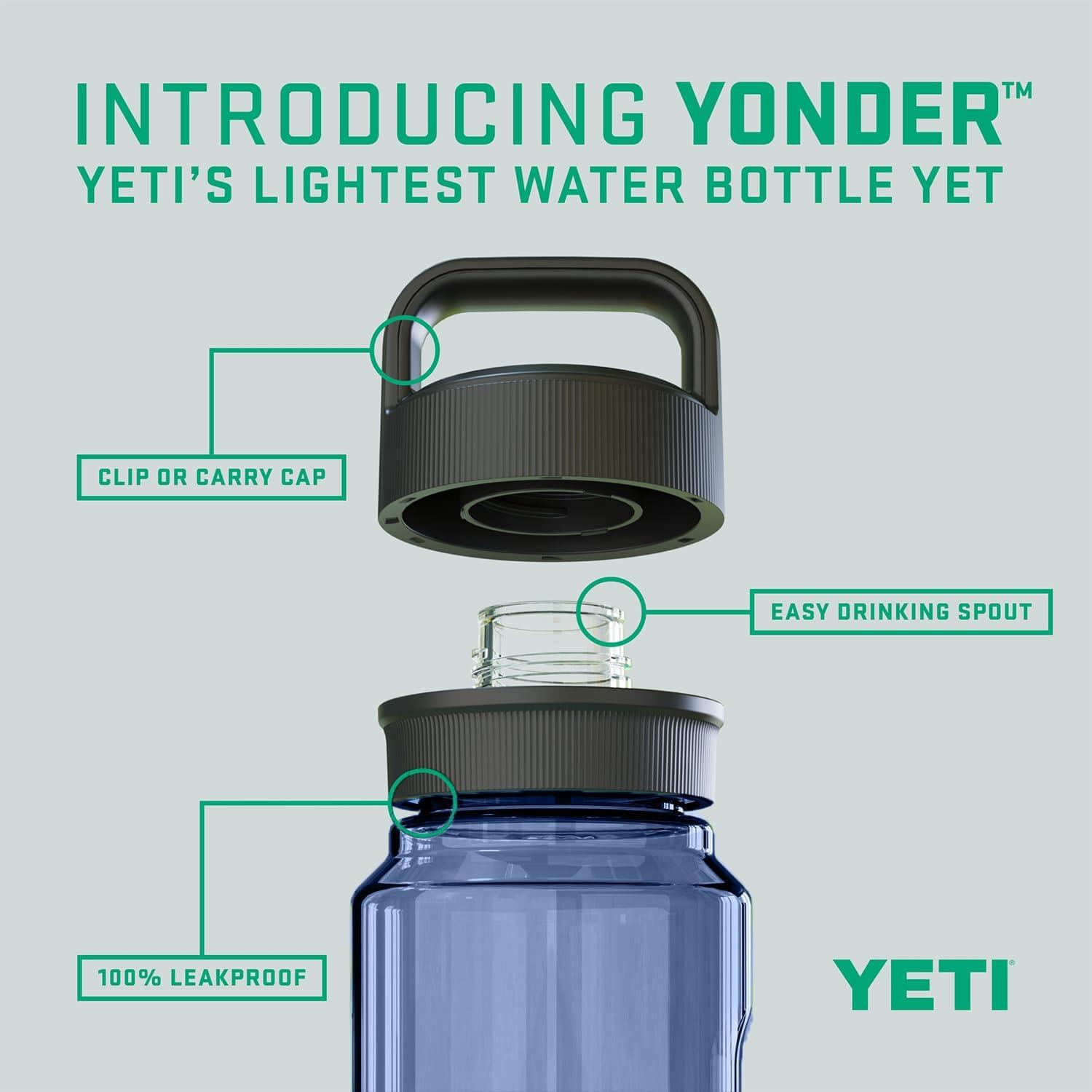 imageYETI Yonder Water Bottle with Yonder Chug Cap Lightweight Leakproof and BPAFreeNavy