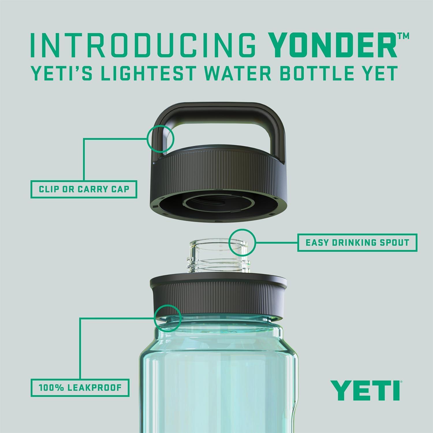 imageYETI Yonder Water Bottle with Yonder Chug Cap Lightweight Leakproof and BPAFreeSeafoam