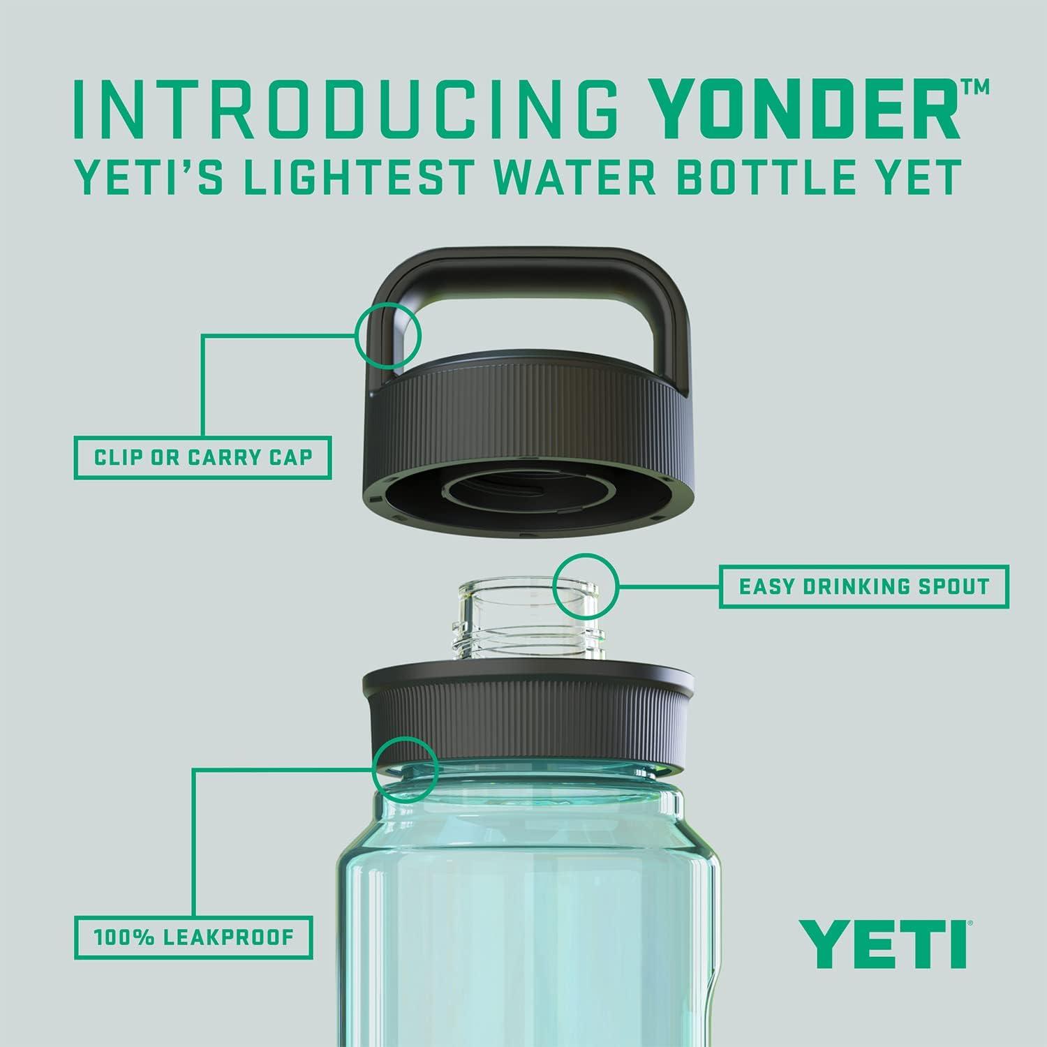 imageYETI Yonder Water Bottle with Yonder Chug Cap Lightweight Leakproof and BPAFreeSeafoam