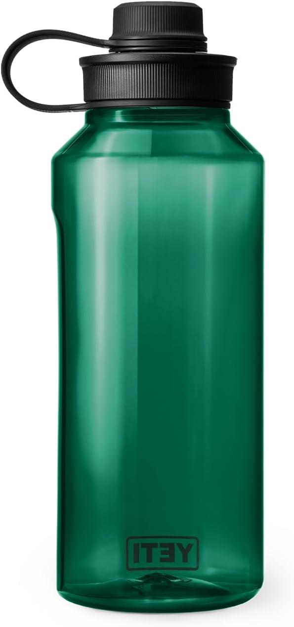 imageYETI Yonder Water Bottle with Yonder Tether Cap Lightweight Leakproof and BPAFreeBlack Forest Green