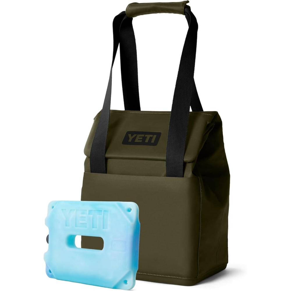 imageYETI Daytrip 14L Insulated Soft Cooler Tote Bag Olive with 4 lb ICE Block Refreezable Reusable Cooler Ice Pack