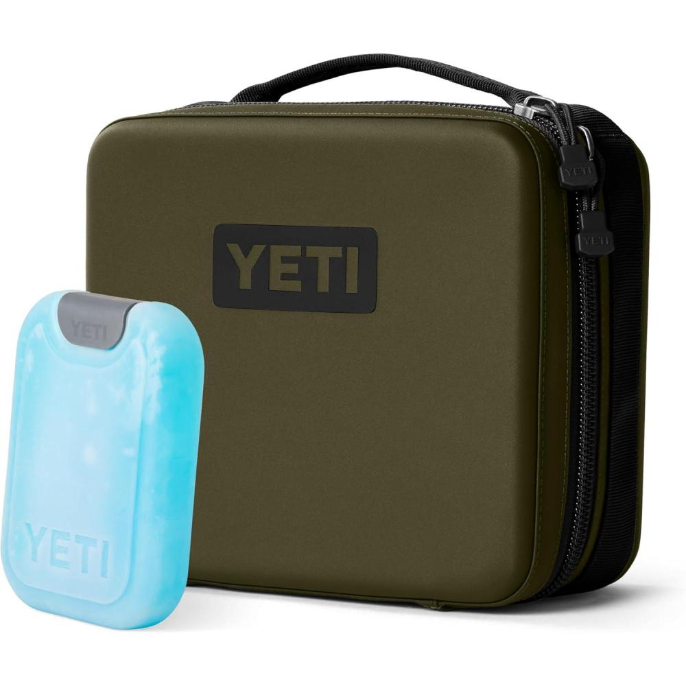 imageYETI Daytrip 3L Insulated Soft Cooler Lunch Box Olive and Small ICE Sheet Refreezable Reusable Cooler Ice Pack