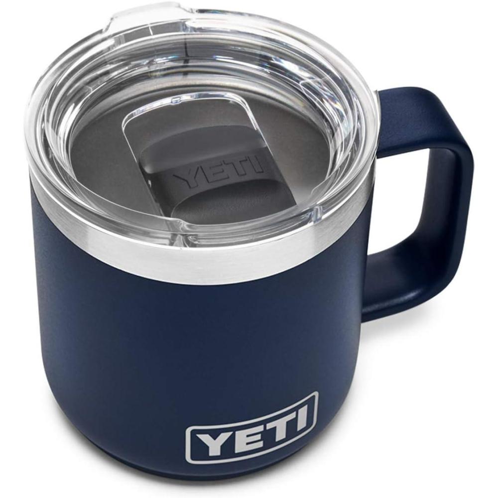 imageYETI Rambler 10 oz Stackable Mug Vacuum Insulated Stainless Steel with MagSlider Lid WhiteNavy