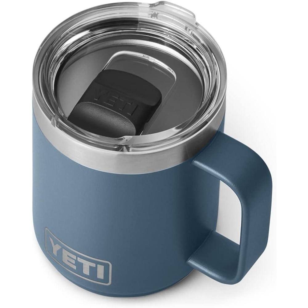 imageYETI Rambler 10 oz Stackable Mug Vacuum Insulated Stainless Steel with MagSlider Lid WhiteNordic Blue