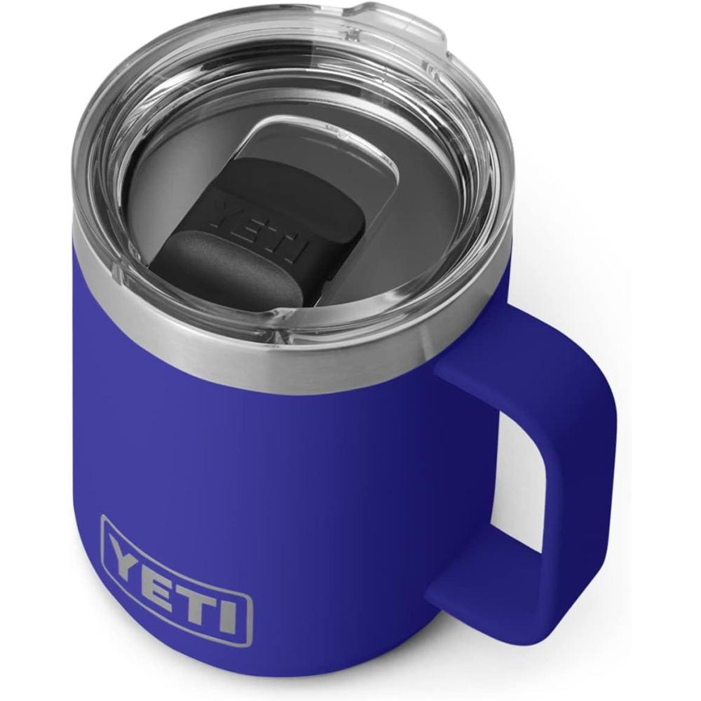 imageYETI Rambler 10 oz Stackable Mug Vacuum Insulated Stainless Steel with MagSlider Lid WhiteOffshore Blue