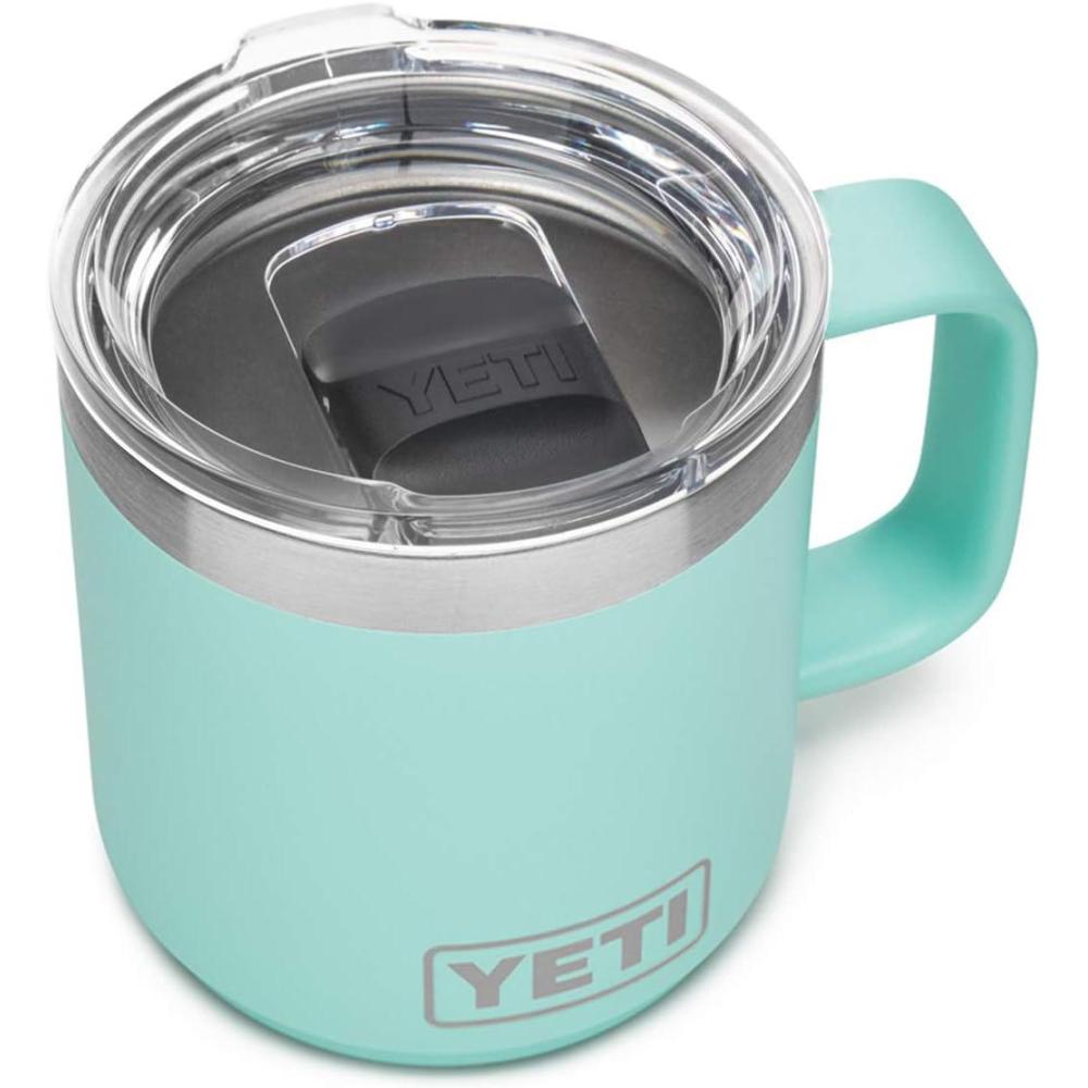 imageYETI Rambler 10 oz Stackable Mug Vacuum Insulated Stainless Steel with MagSlider Lid WhiteSeafoam