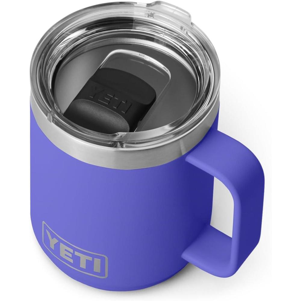 imageYETI Rambler 10 oz Stackable Mug Vacuum Insulated Stainless Steel with MagSlider Lid WhiteUltramarine Violet