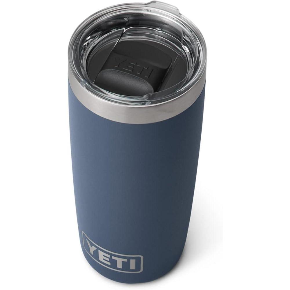imageYETI Rambler 10 oz Tumbler Stainless Steel Vacuum Insulated with MagSlider Lid WhiteNavy