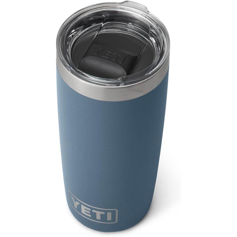 imageYETI Rambler 10 oz Tumbler Stainless Steel Vacuum Insulated with MagSlider Lid WhiteNordic Blue
