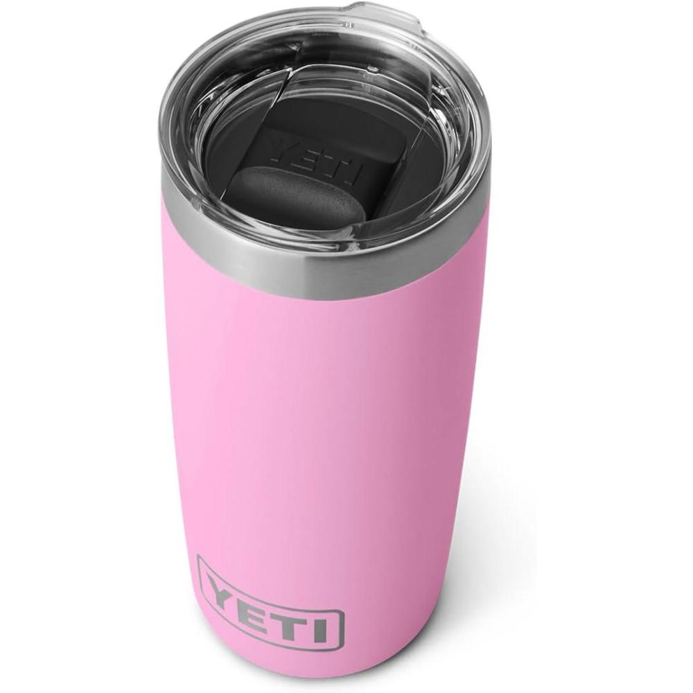 imageYETI Rambler 10 oz Tumbler Stainless Steel Vacuum Insulated with MagSlider Lid WhitePower Pink