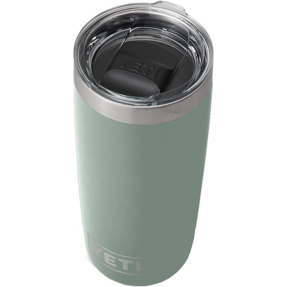 imageYETI Rambler 10 oz Tumbler Stainless Steel Vacuum Insulated with MagSlider Lid WhiteSagebrush Green