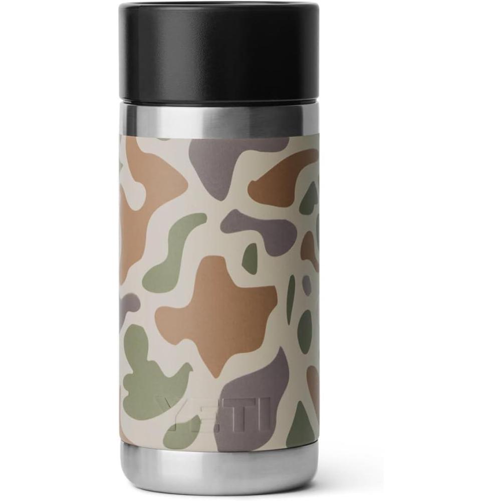 imageYETI Rambler 12 oz Bottle Stainless Steel Vacuum Insulated with Hot Shot CapTan Camo