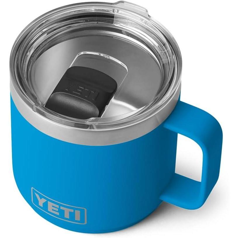 imageYETI Rambler 14 oz Stackable Mug Vacuum Insulated Stainless Steel with MagSlider LidBig Wave Blue