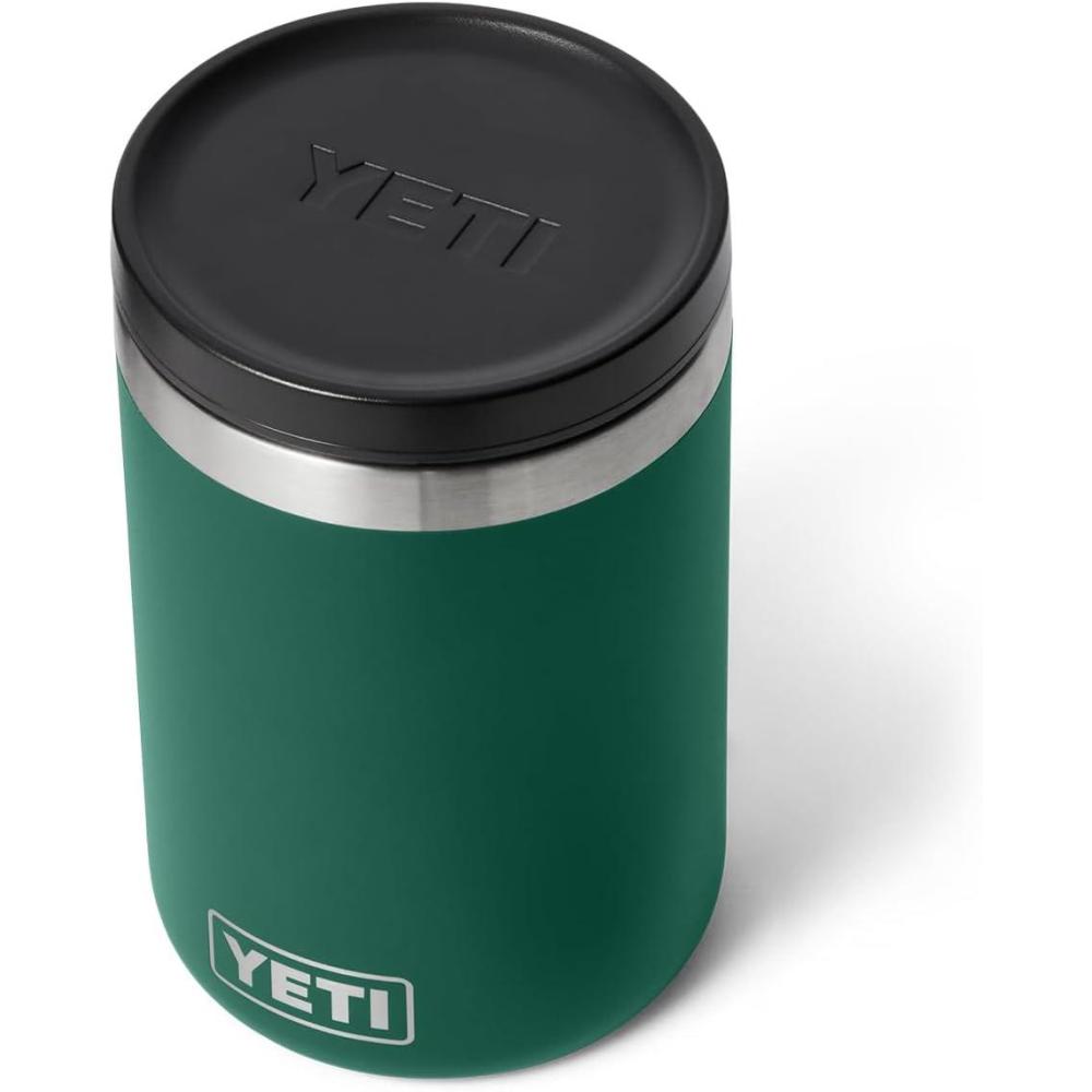 imageYETI Rambler 16 oz Food Jar Vacuum Insulated Stainless Steel With Airtight Lid BlackBlack Forest Green