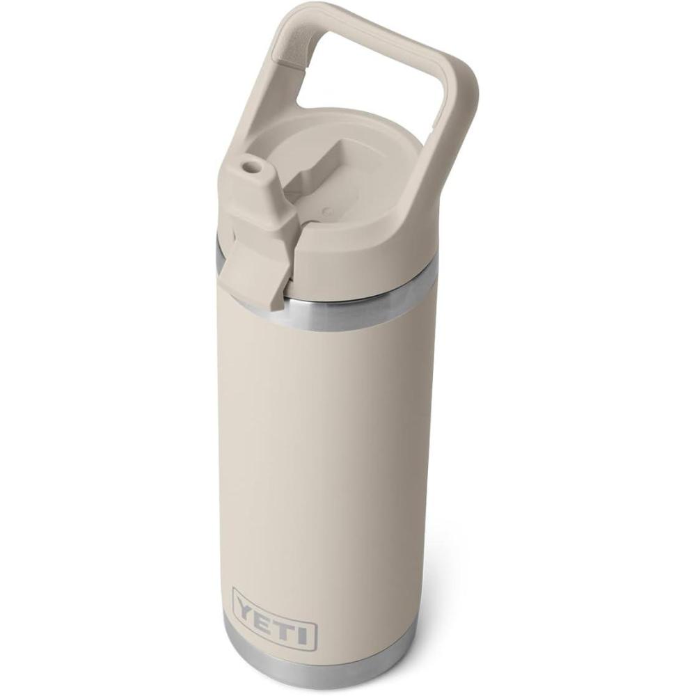 imageYETI Rambler 18 oz Bottle Vacuum Insulated Stainless Steel with Straw Cap Moon DustCape Taupe