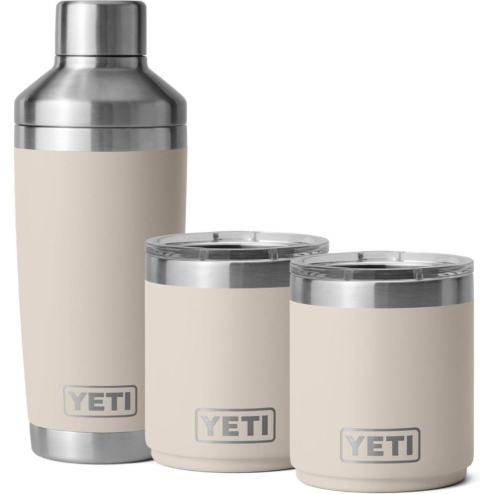 imageYETI Rambler 20 oz Cocktail Shaker 2 10 oz Stackable Lowball 20 Vacuum Insulated Stainless Steel with MagSlider Lid Cape Taupe