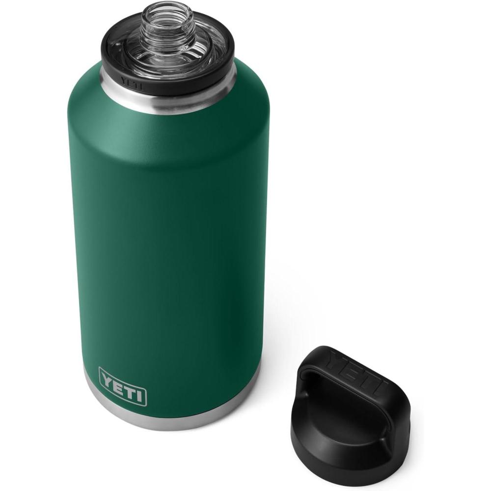 imageYETI Rambler 64 oz Bottle Vacuum Insulated Stainless Steel with Chug Cap NavyBlack Forest Green