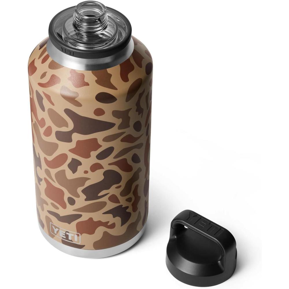 imageYETI Rambler 64 oz Bottle Vacuum Insulated Stainless Steel with Chug Cap NavyWetlands Camo