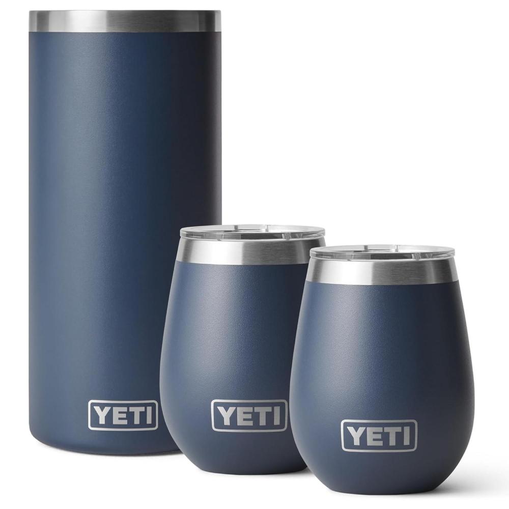 imageYETI Rambler Wine Chiller 2 Rambler 10 oz Wine Tumbler Vacuum Insulated Stainless Steel with MagSlider Lid Navy