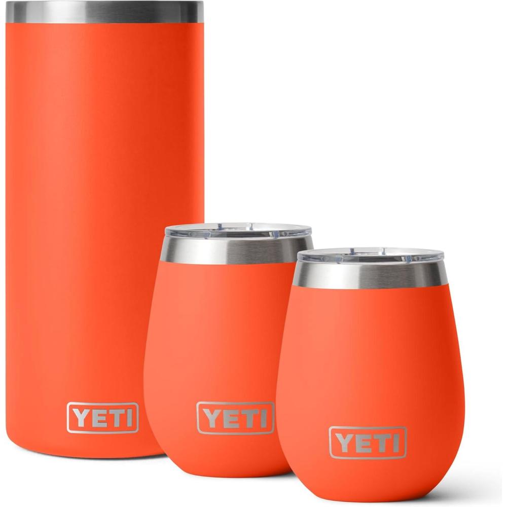 imageYETI Rambler Wine Chiller 2 Rambler 10 oz Wine Tumbler Vacuum Insulated Stainless Steel with MagSlider Lid Papaya