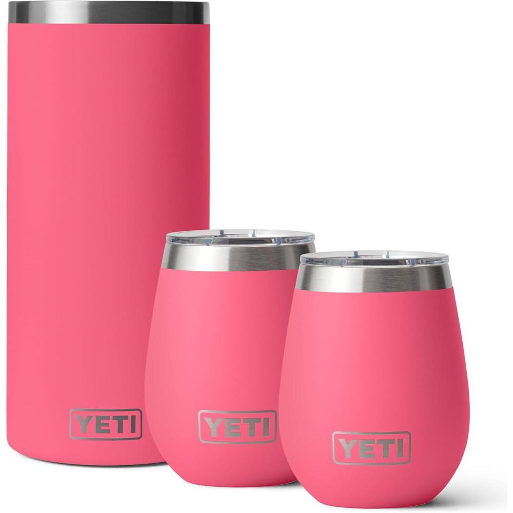 imageYETI Rambler Wine Chiller 2 Rambler 10 oz Wine Tumbler Vacuum Insulated Stainless Steel with MagSlider Lid Tropical Pink