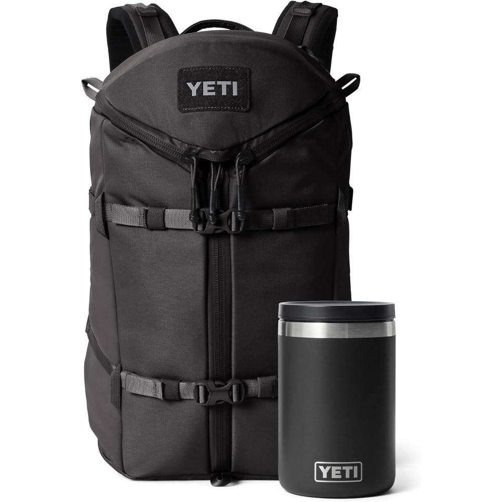 imageYETI Ranchero Backpack 22L AllDay Utility Pack Structured and Durable with Rambler 16 oz Food Jar Vacuum Insulated Stainless Steel With Airtight Lid Black