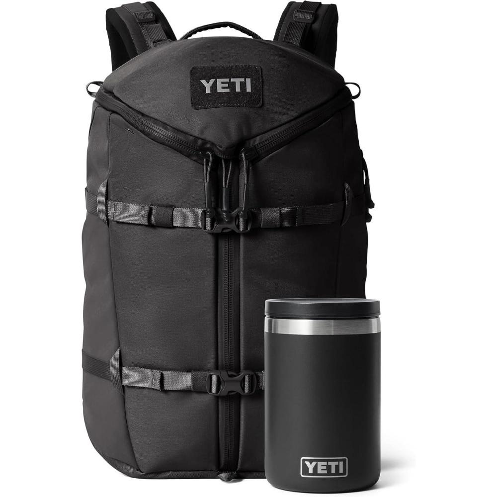 imageYETI Ranchero Backpack 27L AllDay Utility Pack Structured and Durable with Rambler 16 oz Food Jar Vacuum Insulated Stainless Steel With Airtight Lid Black