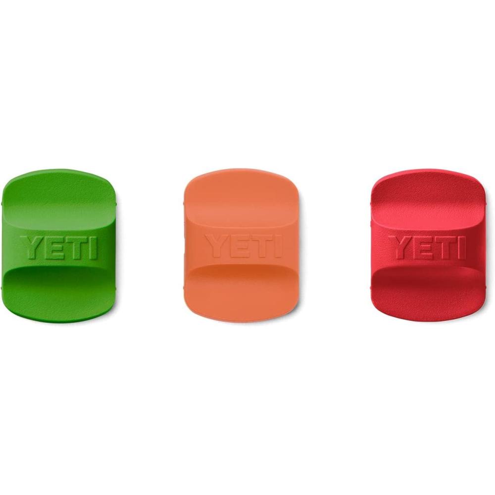 imageYETI Replacement MagSliders 3 PackCanopy Green High Desert Clay Rescue Red