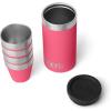 YETI 7 oz Flask with Color Matching Set of Shot Glasses, Tropical Pink