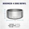 YETI Boomer 4, Stainless Steel, Non-Slip Dog Bowl, Holds 32 Ounces(Ultramarine Violet)
