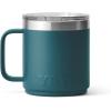 YETI Rambler 10 oz Stackable Mug, Vacuum Insulated, Stainless Steel with MagSlider Lid, White(Agave Teal)