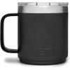 YETI Rambler 10 oz Stackable Mug, Vacuum Insulated, Stainless Steel with MagSlider Lid, White(Black)
