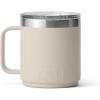 YETI Rambler 10 oz Stackable Mug, Vacuum Insulated, Stainless Steel with MagSlider Lid, White(Cape Taupe)