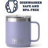 YETI Rambler 10 oz Stackable Mug, Vacuum Insulated, Stainless Steel with MagSlider Lid, White(Cosmic Lilac)