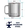YETI Rambler 10 oz Stackable Mug, Vacuum Insulated, Stainless Steel with MagSlider Lid, White(High Desert Clay)